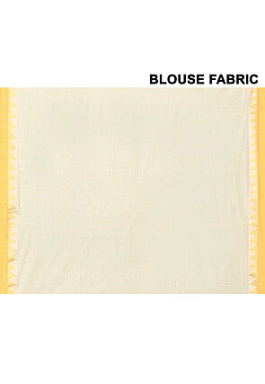 Kerala Kasavu Pure Cotton Saree in Off White