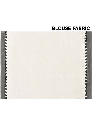 Kerala Kasavu Pure Cotton Saree in Off White