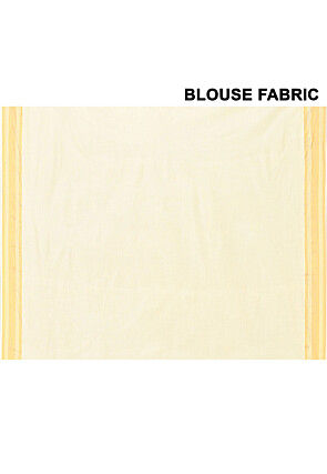 Kerala Kasavu Pure Cotton Saree in Off White