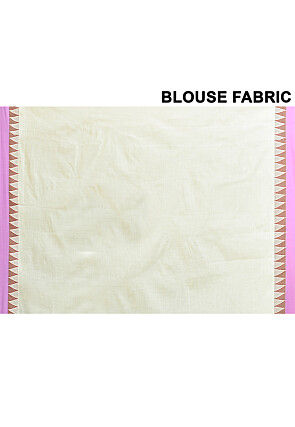 Kerela Kasavu Pure Cotton Saree in Off White