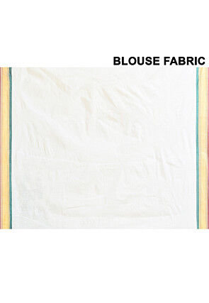 Kerela Kasavu Pure Cotton Saree in Off White