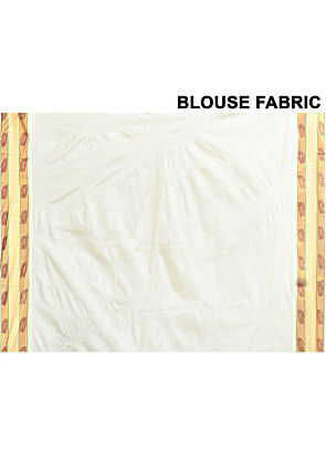 Kerela Kasavu Pure Cotton Saree in Off White