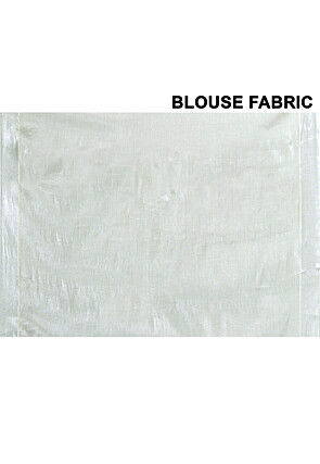 Kerela Kasavu Pure Cotton Shimmer Saree in White