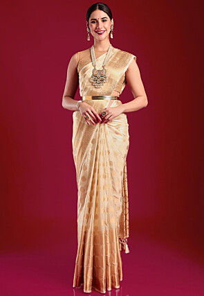 Kerela Kasavu Silk Saree in Cream