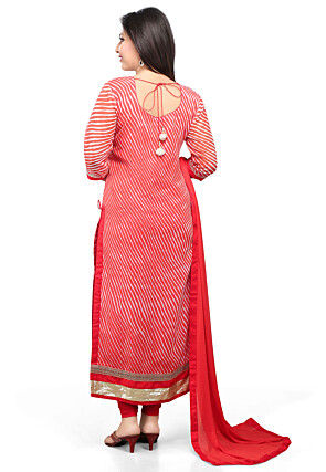 Straight Cut Suit In Red