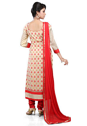 Straight Cut Suit In Beige