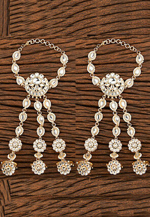 Kundan Adjustable Haath Phool Pair