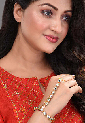 Kundan Adjustable Haath Phool