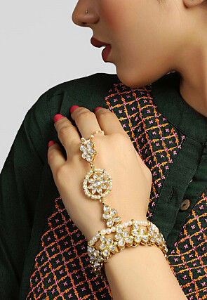 Kundan Adjustable Haath Phool