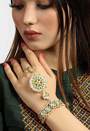 Kundan Adjustable Haath Phool