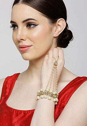 Kundan Adjustable Haath Phool