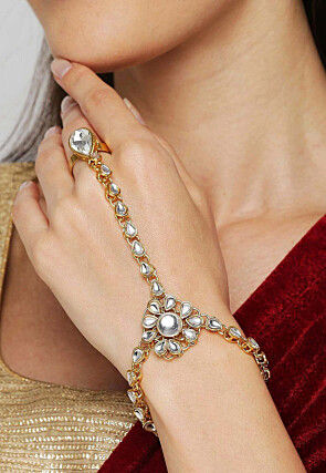 Kundan Adjustable Haath Phool