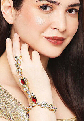 Kundan Adjustable Haath Phool