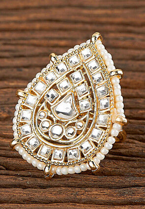 Kundan Adjustable Ring