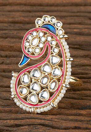 Kundan Adjustable Ring