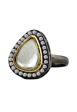Kundan Adjustable Ring