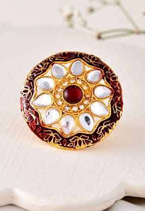 Kundan Adjustable Ring