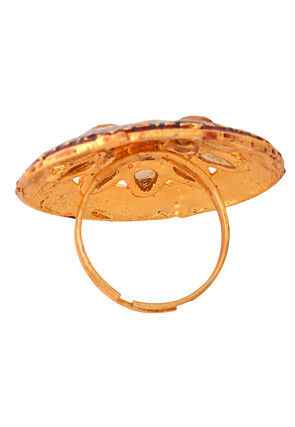 Kundan Adjustable Ring