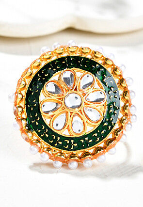 Kundan Adjustable Ring