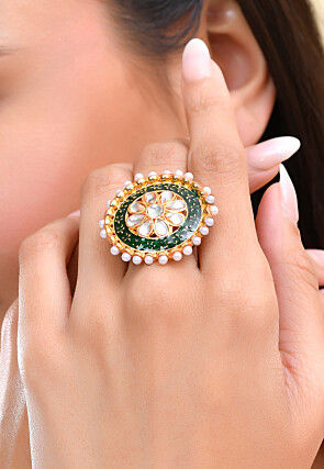 Kundan Adjustable Ring