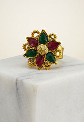 Kundan Adjustable Ring