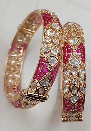 Kundan Openable Bangle Pair