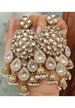Kundan Chandbali Earrings