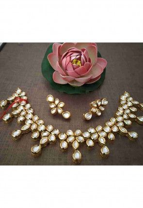 Red - Kundan Work Choker Necklace Set 46