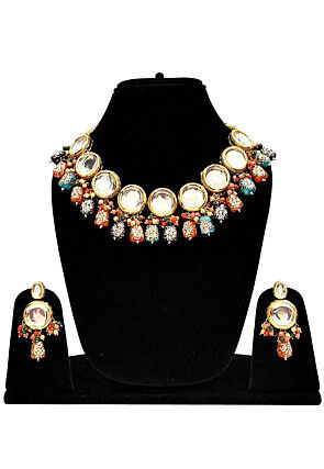 Kundan Choker Necklace Set