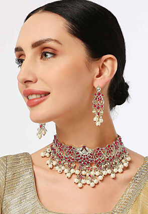 Kundan Choker Necklace Set