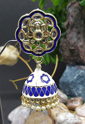 Kundan Jhumka Style Earrings