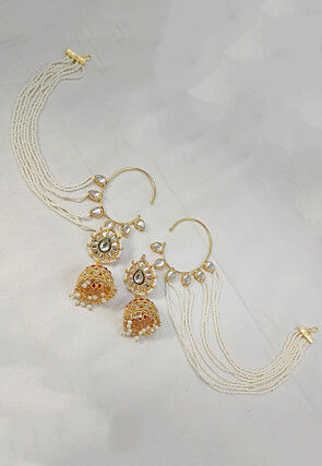 Kundan Jhumka Style Earrings