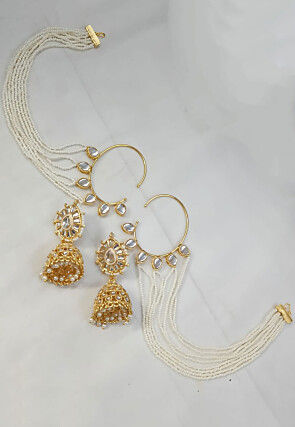 Kundan Jhumka Style Earrings