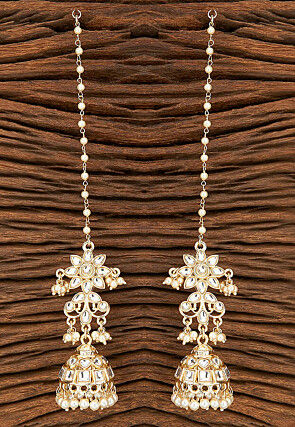 Kundan Jhumka Style Earrings