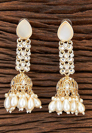 Kundan Jhumka Style Earrings