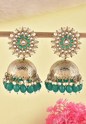 Kundan Jhumka Style Earrings