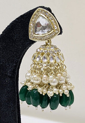 Kundan Jhumka Style Earrings