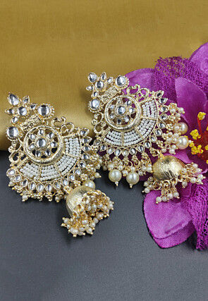 Kundan Jhumka Style Earrings