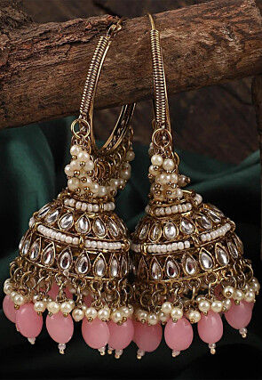 Kundan Jhumka Style Earrings