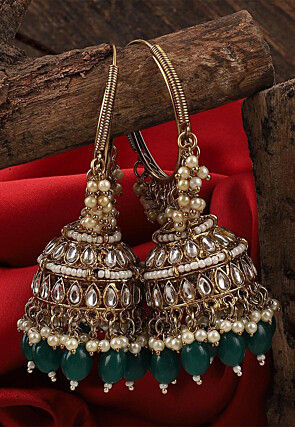 Kundan Jhumka Style Earrings