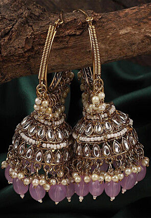 Kundan Jhumka Style Earrings