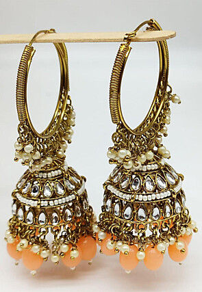 Kundan Jhumka Style Earrings