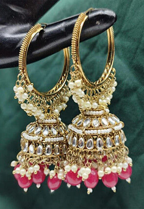Kundan Jhumka Style Earrings