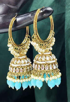 Kundan Jhumka Style Earrings