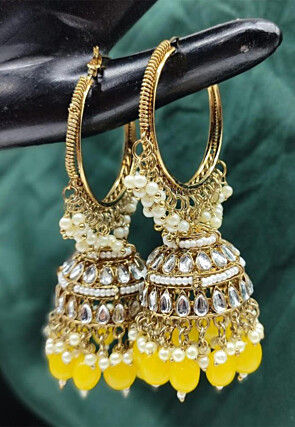 Kundan Jhumka Style Earrings