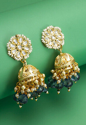 Kundan Jhumka Style Earrings