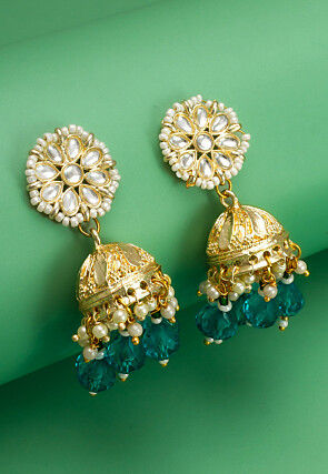 Kundan Jhumka Style Earrings