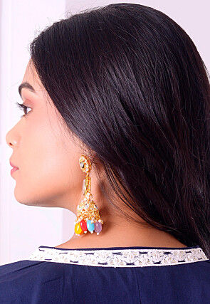 Kundan Jhumka Style Earrings
