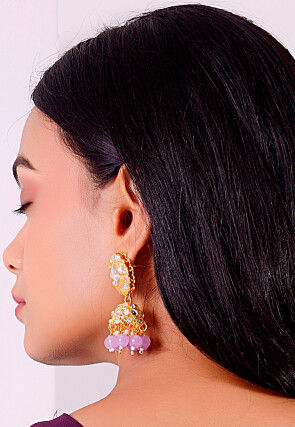 Kundan Jhumka Style Earrings