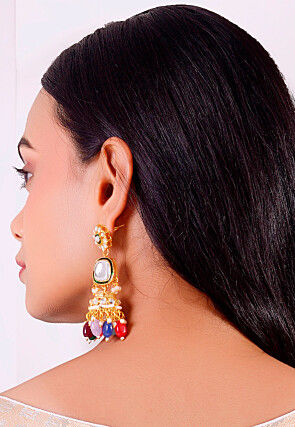 Kundan Jhumka Style Earrings